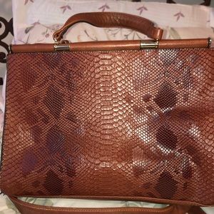 Brown snake skin purse